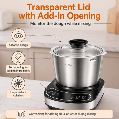 Casualife Automatic Electric Dough Maker, Multi-Functional Dough Mixer with Ferment Mode for Bread and Pizza