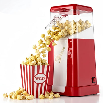 Casualife 1200W Electric Hot Air Popcorn Maker, 8-Cup Capacity Oil-Free Popcorn Popper with One-Key Operation