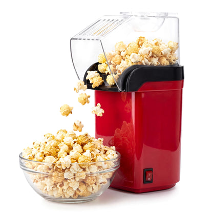 Casualife Air Popcorn Maker, Oil-Free Hot Air Popper, 8-Cup Capacity, One-Button Operation