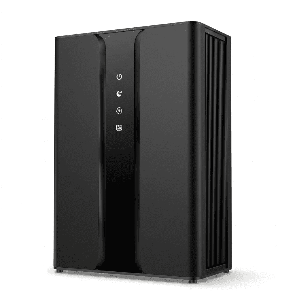 Reelexia Home Dehumidifier with 100 oz Large Water Tank, 1000 sq.ft Dehumidifiers for Bathroom, with Relaxing Ambient Light,Black