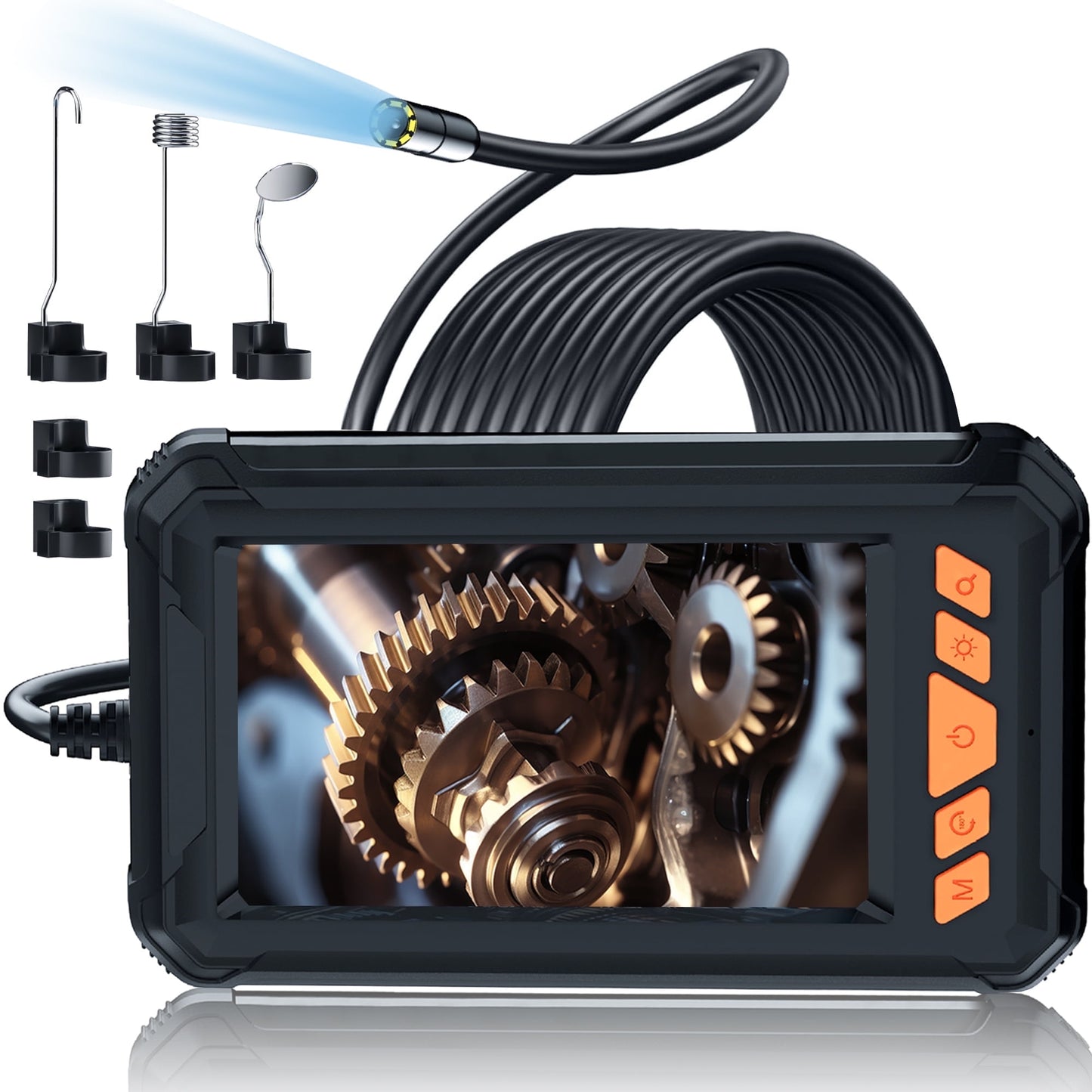 Floray 1080P HD Borescope Endoscope Camera with Light, IP67 Waterproof Snake Camera, 16.5ft Cable, 2600mAh Battery Long Lasting