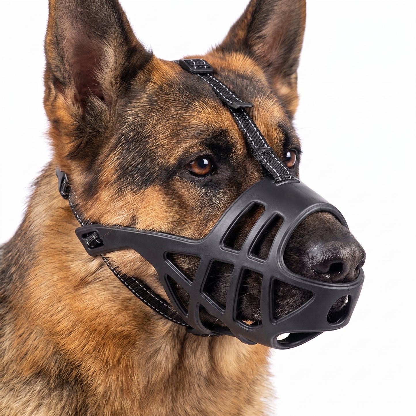 Tolobeve XL Dog Basket Muzzle, Anti-Bite & Chew TPE Mouth Cover, Breathable Grid Allows Drinking