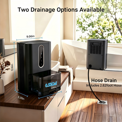 Dehumidifier for Home, 67oz Water Tank, (1000 sq.ft) Quiet Portable Dehumidifiers for Bathroom, Auto Shut Off, Sleep Mode, 5 Color Light
