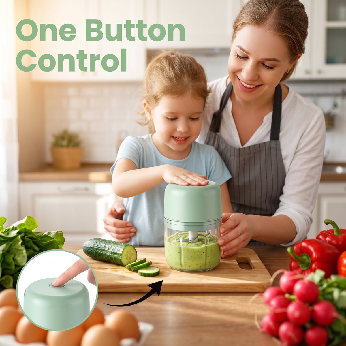 M Buder Electric Garlic Chopper ,250ml USB Charging Food Processor, Mini Vegetable Chopper for Ginger, Chili, Fruit, Meat , 304 Stainless Steel Blades