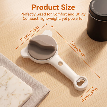 M Buder Jar Opener for Seniors, 4-in-1 Adjustable Bottle Opener with Non-Slip Grip for Jars, Bottles and Beer Caps, Suitable Lid Opener for Arthritis and Weak Hands