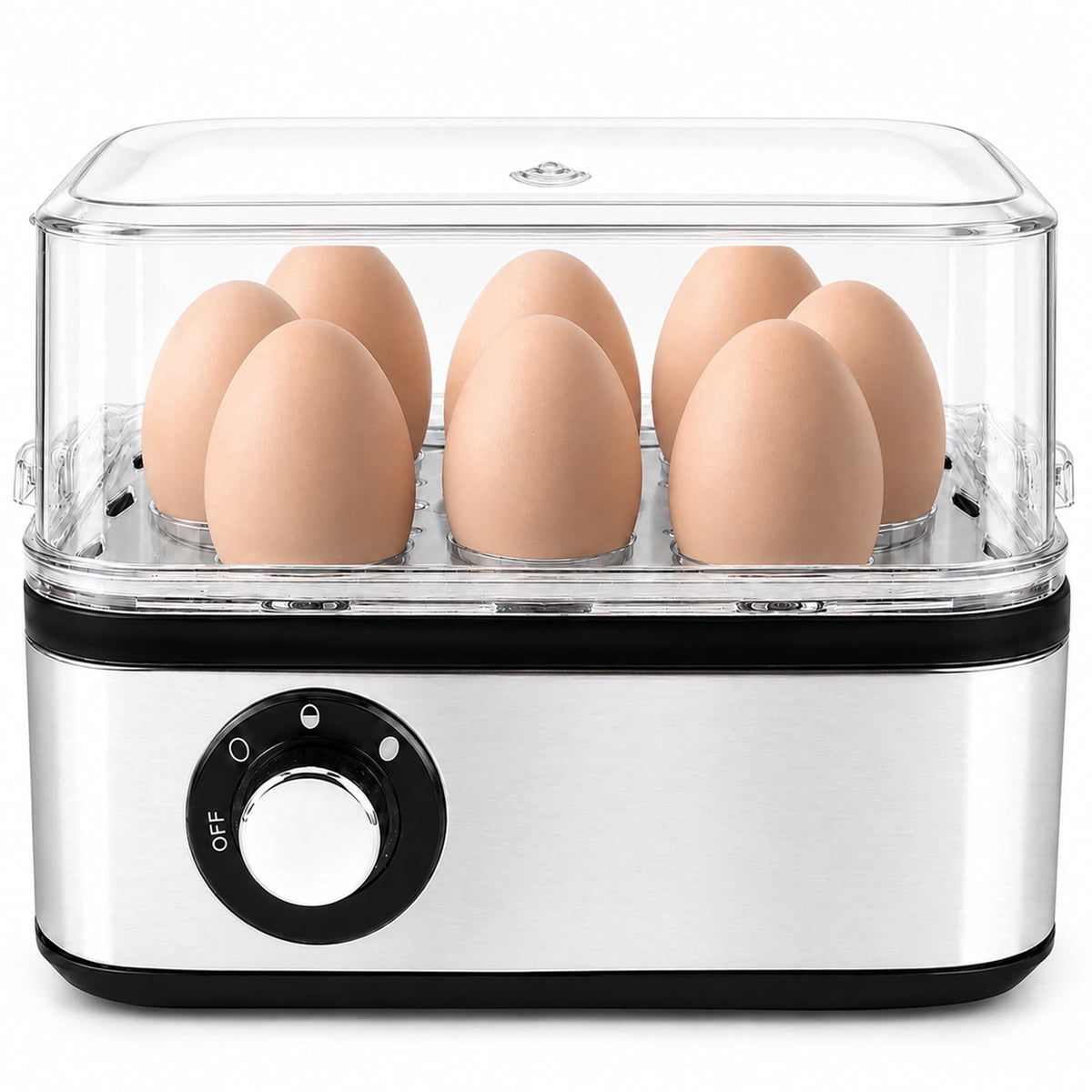ICETear Electric Egg Cooker, 8 Egg Capacity Rapid Egg Steamer with Auto Shut Off, BPA Free for Soft Medium Hard Boiled Eggs & Egg Custard