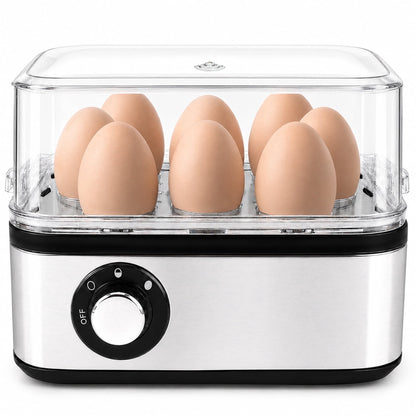 ICETear Electric Egg Cooker, 8 Egg Capacity Rapid Egg Steamer with Auto Shut Off, BPA Free for Soft Medium Hard Boiled Eggs & Egg Custard