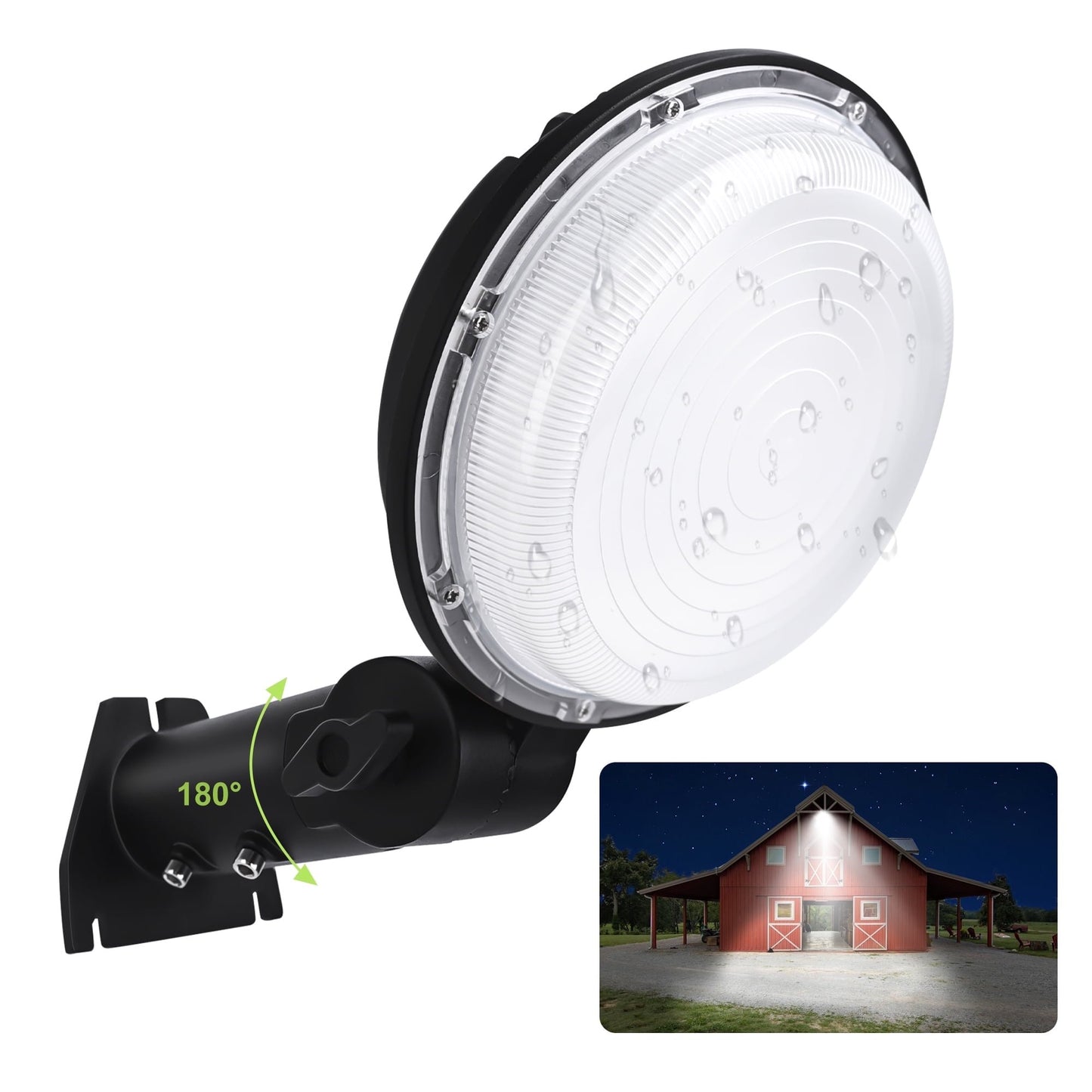 OHHANI LED Barn Light, 120W Outdoor Dusk to Dawn Security Light, 20000LM Daylight Waterproof for Yard