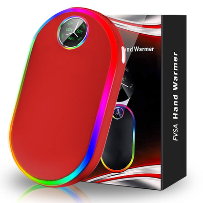 Madala Hand Warmers, 10000Mah Hand Warmers Rechargeable, 7 Changing Colors Lights Electric Hand Warmers, Reusable Hand Warmer for Outdoors, Hunting, Golf, Camping, Red