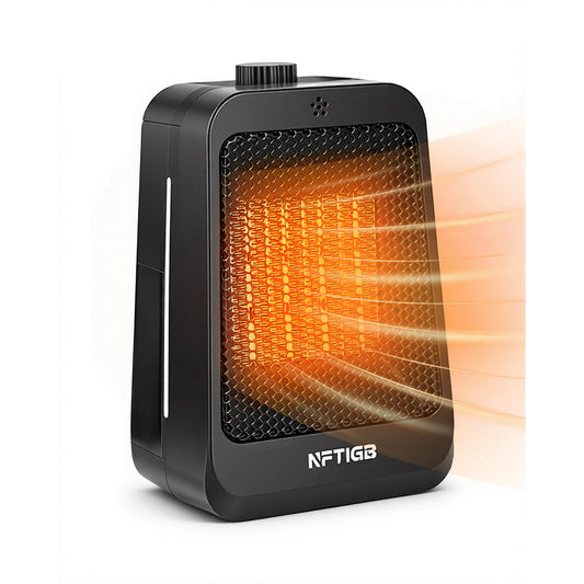 NFTIGB 1500W PTC Space Heater Portable Desktop Electric Heaters for Home, Ceramic Fast Heating, New