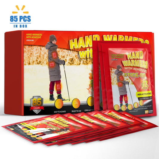 NFTIGB Body Warmer Hand Warmers with Adhesive Backing, Disposable 85Pcs, Long Last Safe Heated 12H