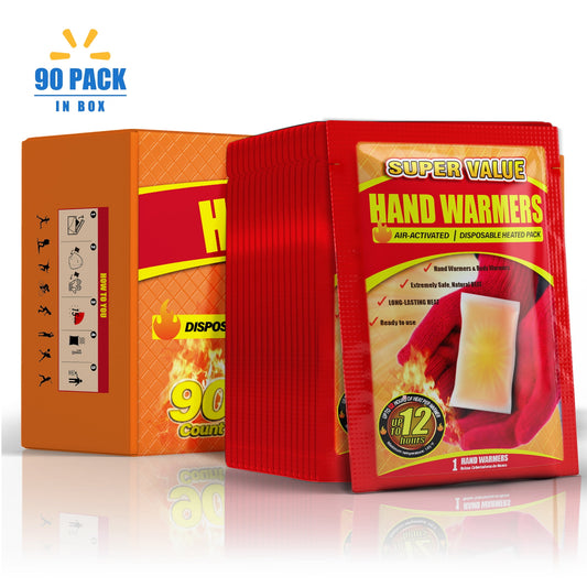 NFTIGB Hand Warmers Disposable 90 Pack, Long Lasting Safe Air Activated, up to 12 Hours of Heating