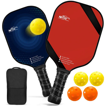 NFTIGB Pickleball Paddles Set, Lightweight, USAPA Approved 2 Pickle Ball Rackets with 4 Balls