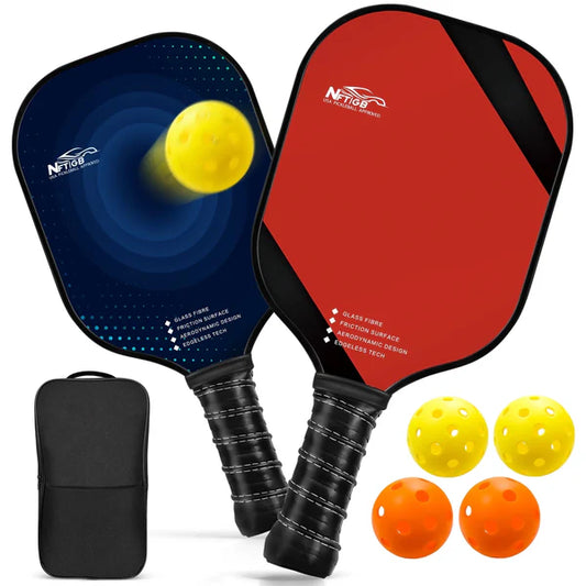 NFTIGB Pickleball Paddles Set, Lightweight, USAPA Approved 2 Pickle Ball Rackets with 4 Balls