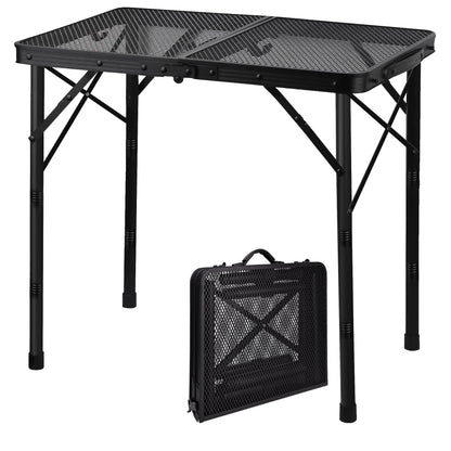 OHHANI Small Folding Grill Table, 2Ft Portable BBQ Table for Camping, Patio, Outdoor Dining & Picnic, Compact & Easy Storage, Black