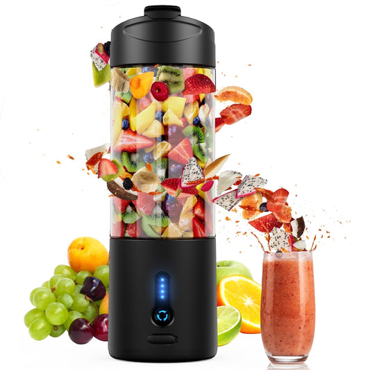 Suodoka 18 oz Portable Personal Blender for Smoothies Shakes, Fruit Mixer with Travel Lid for Gym