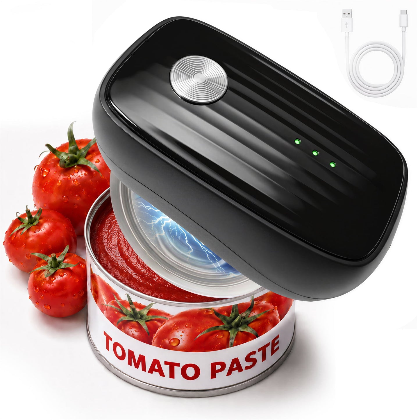 Suodoka Electric Can Opener, USB Rechargeable Automatic Can Opener with Smooth Edge, Hands-Free Magnetic Lid Opener for Seniors with Arthritis