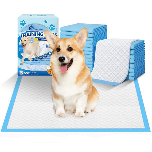 Tolobeve Training Pads, Dog & Puppy Pads,S, 13x18 in,100 Count,Disposable Dog Pee Pads
