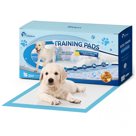 Tolobeve Training Pads, Dog & Puppy Pads,S, 13x18 in, 300 Count,Disposable Small Dog Pee Pads