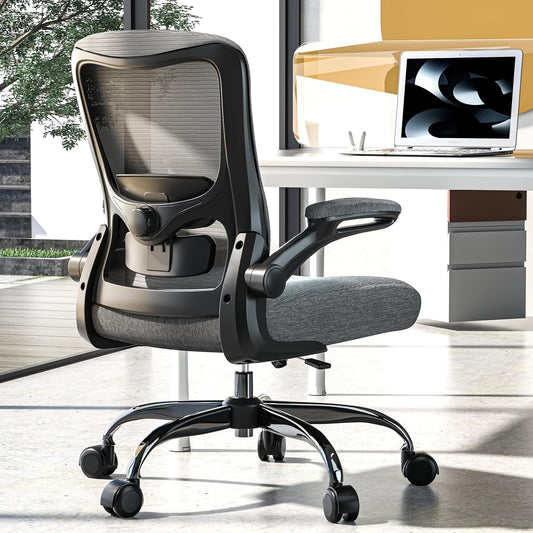 WEENEED Mesh Office Chair, Ergonomic Desk Chair with Lumbar Support, Adjustable Swivel Rolling Computer Chair for Home & Office, Black