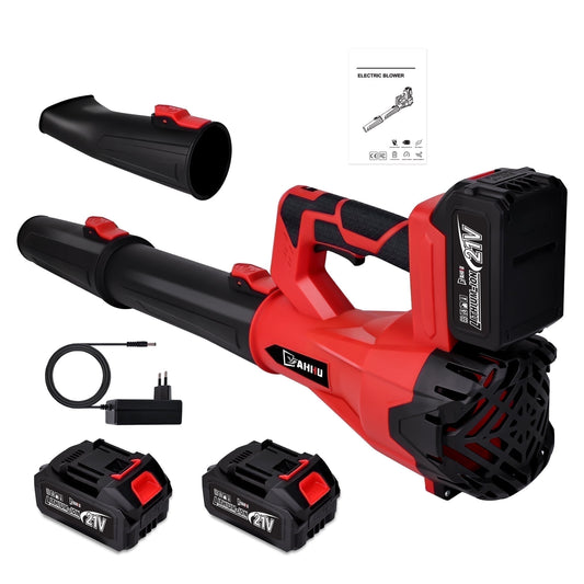HOTREE Cordless Electric Leaf Blower, 480CFM/160MPH, 6 Speed Mode with 2 Batteries for Lawn, Patio & Dust Cleaning