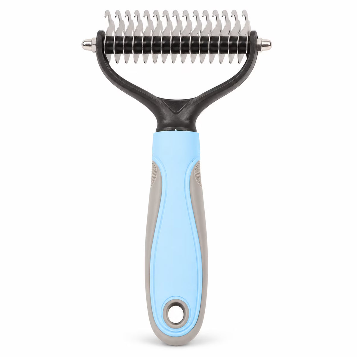 YWXZZYF Double Sided Pet Grooming Brush and Dematting Comb for Dogs & Cats, Undercoat Deshedding Tool, Blue (9.05 x 5.11 in)