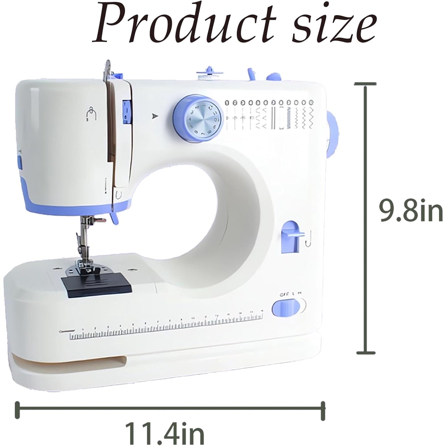 OHHANI Mini Sewing Machine with Electric Foot Pedal Dual Mode, Dual Speed, Automatic Winding, LED Thread Trimmer, Portable, Work Box, Suitable for Beginners, Home Repair, Handicraft