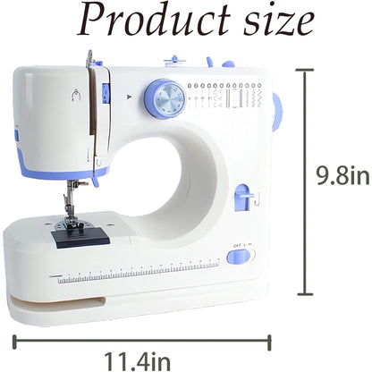 OHHANI Mini Sewing Machine with Electric Foot Pedal Dual Mode, Dual Speed, Automatic Winding, LED Thread Trimmer, Portable, Work Box, Suitable for Beginners, Home Repair, Handicraft