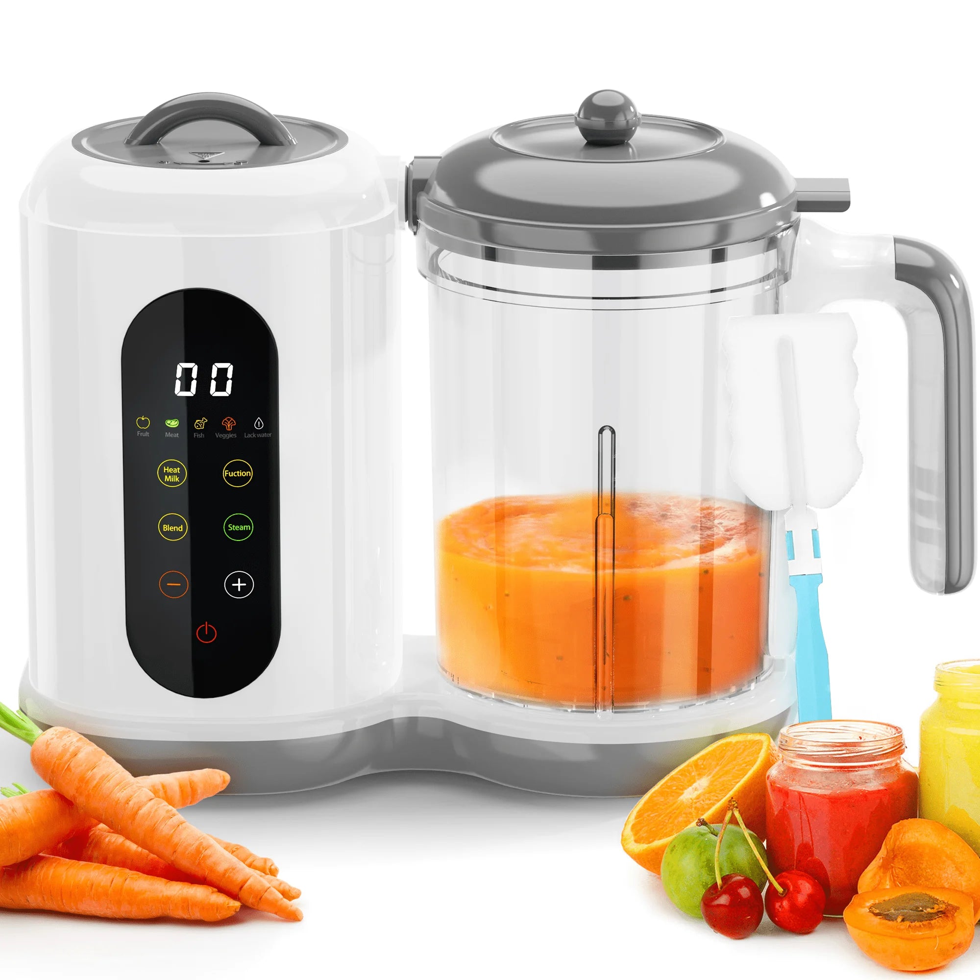 RUPOUN Baby Food Maker and Steamer, Food Processor, Blender and Puree ...