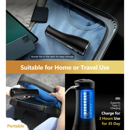 Bokyan Water Dental Flosser Pick for Teeth, 300ml Portable Oral Irrigator, Electric Flossing Cleaner, Black