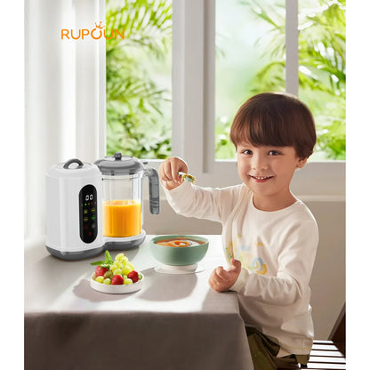 Rupoun Baby Food Maker and Steamer, Blender and Puree Maker, Gift for Healthy Homemade, Child, Infant, Toddler, White