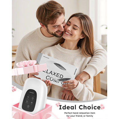 BOKYAN Cordless Hand Massager with Heat and Compression, Warming Massage for Finger and Palm Comfort, Ideal Gift