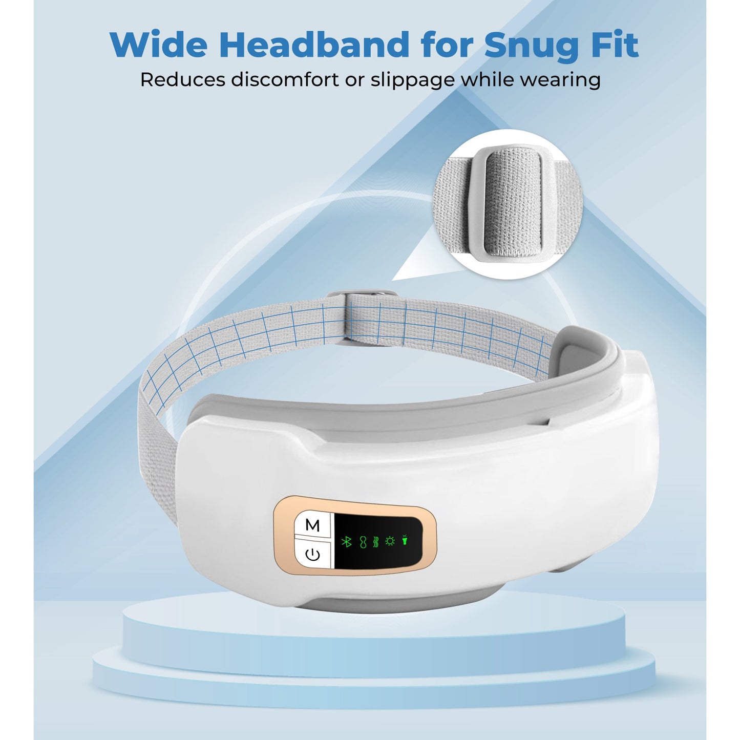 BOKYAN Eye Massager with Air Compression for Eye Relax Care, Heated Eye Mask with Bluetooth Music, Fathers Day Birthday Gifts for Mom Dad Women Men