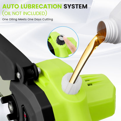 YAHHU 6 inch Mini Chainsaw Set with Oiler System & 21V Battery, Cordless Electric Chainsaw,New