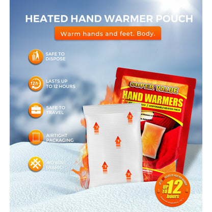 NFTIGB Hand Warmers Disposable 125 Pack, Long Lasting Safe Air Activated, up to 12 Hours of Heating