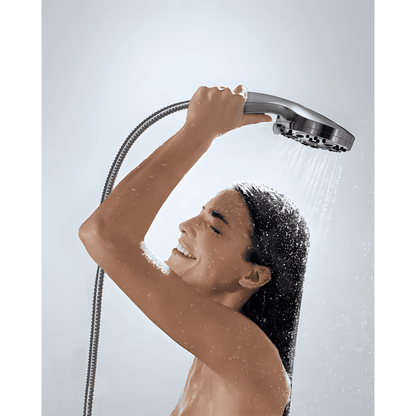 NFTIGB High Pressure 10 Mode Handheld Shower Head with 5 ft Stainless Steel Hose, Showerhead for Bathroom