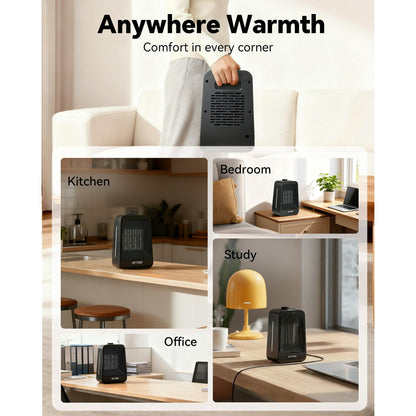 NFTIGB 1500W PTC Space Heater Portable Desktop Electric Heaters for Home, Ceramic Fast Heating, New