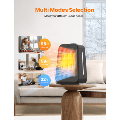 NFTIGB 1500W PTC Space Heater Portable Desktop Electric Heaters for Home, Ceramic Fast Heating, New