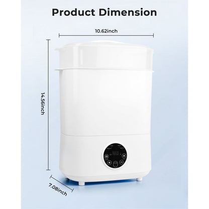 Granlass Bottle Sterilizer and Dryer, Electric Steam with Baby Bottle Warmer, Food Prep