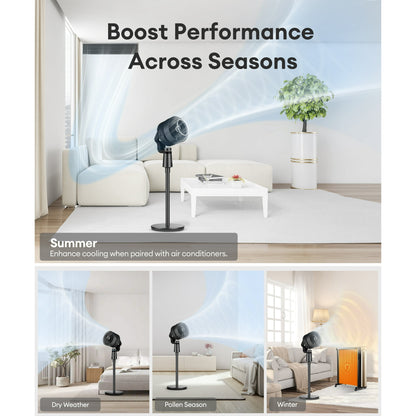 NFTIGB Pedestal Fans with Remote,75°+75° Oscillating Air Circulator Fan, 3 Speeds 3 Modes, 2025 New