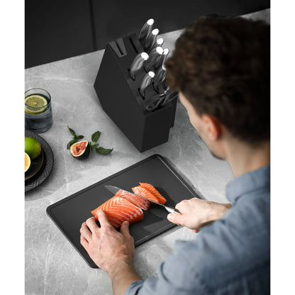 Younghome 14 Pcs Sharp Knife Set with Block Built-in Sharpener,Ergonomic Handle,Kitchen Chef Knives
