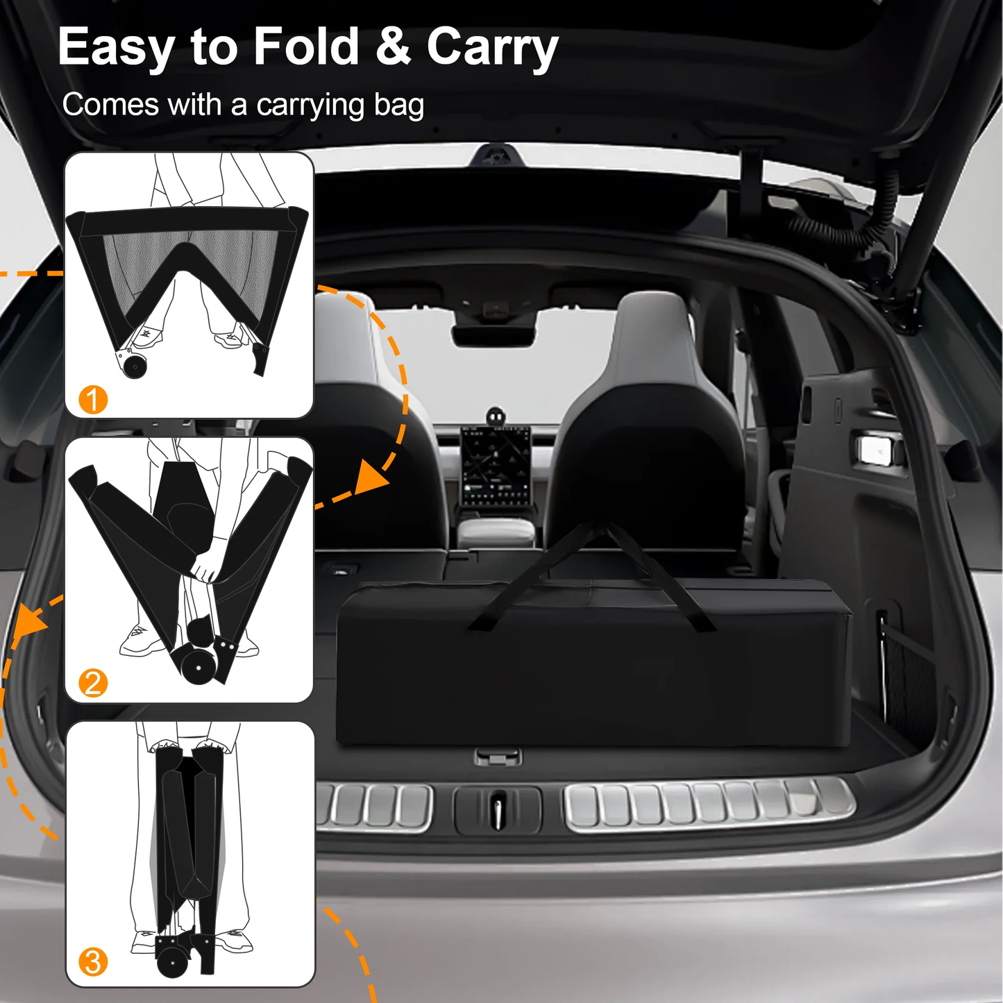 RUPOUN Baby Playards, Foldable Nursery Center Playpen and Toy Mobile, Portable Travel Bassinet, Locking Wheels, Gray