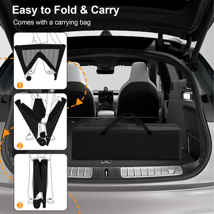 RUPOUN Baby Playards, Foldable Nursery Center Playpen and Toy Mobile, Portable Travel Bassinet, Locking Wheels, Gray