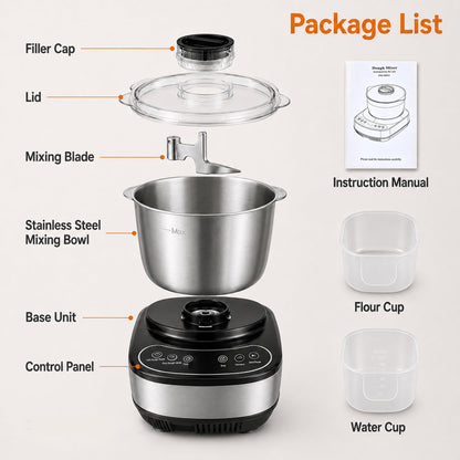 Casualife Automatic Electric Dough Maker, Multi-Functional Dough Mixer with Ferment Mode for Bread and Pizza