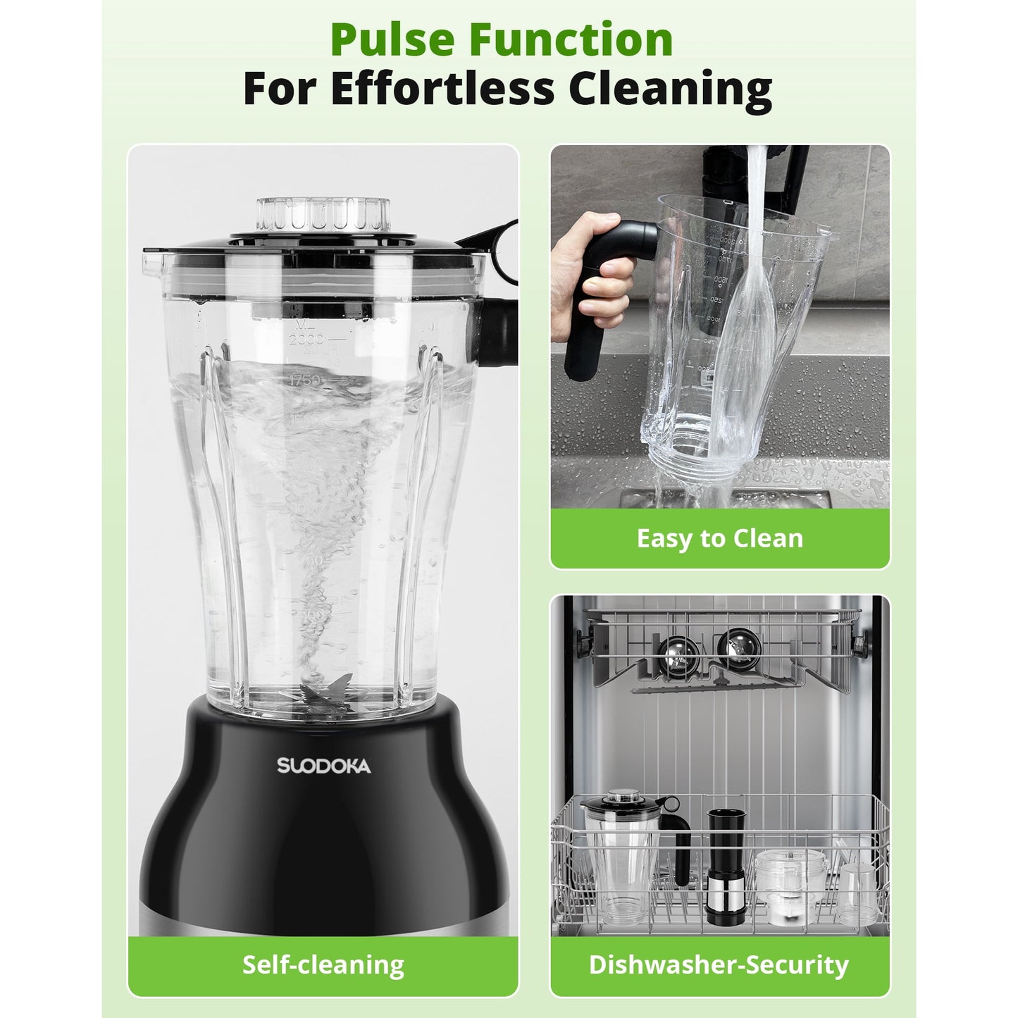 Suodoka Countertop Blender Food Processor Combo, 4 in 1 Kitchen Electric Blender/Grinder/Chopper,New