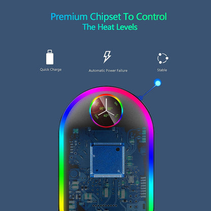 Madala Hand Warmers, 10000Mah Hand Warmers Rechargeable, 7 Changing Colors Lights Electric Hand Warmers, Reusable Hand Warmer for Raynauds, Outdoors, Hunting, Golf, Camping, Women Mens Gifts(Black)