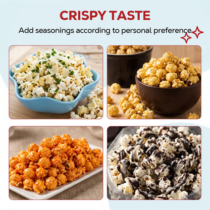 Casualife 1200W Electric Hot Air Popcorn Maker, 8-Cup Capacity Oil-Free Popcorn Popper with One-Key Operation