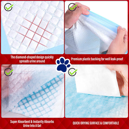 Dog Training Pads, XXL 60 Count Disposable Dog Pads