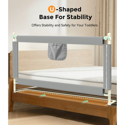 Granlass Baby Bed Rail for Toddlers, Swing Down Kids Bed Guard, Safe and Adjustable, Full Beds