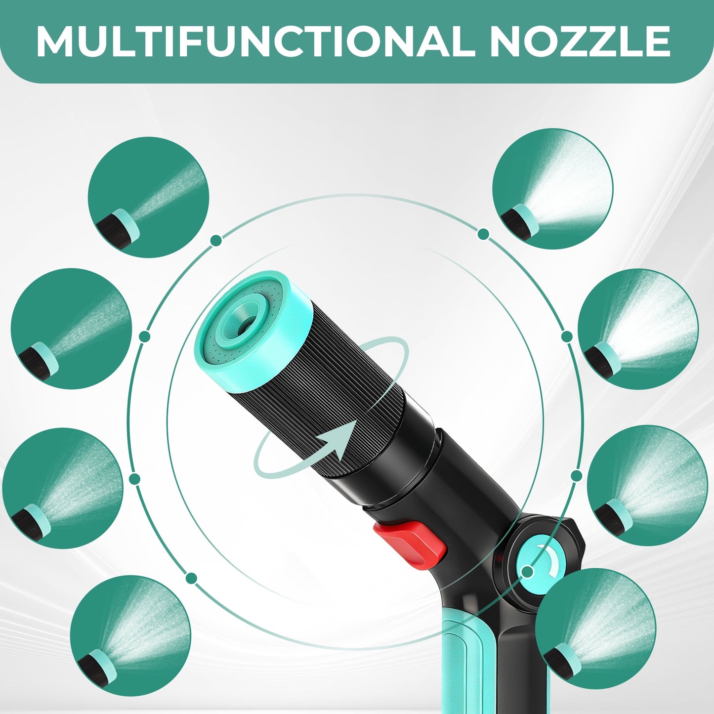 OHHANI Garden Hose Nozzle Multiple modes Dual Nozzle System Thumb Control for Watering Garden, Cleaning, Washing Car, Showering Pets